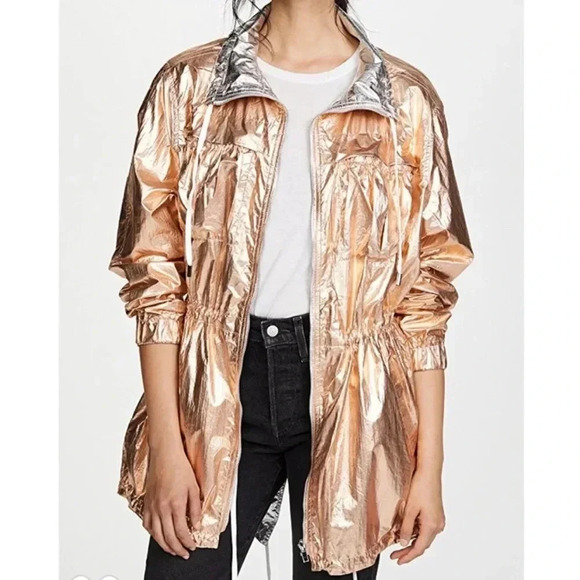 Blank NYC Jackets & Blazers - Blank NYC Reversible Metallic Windbreaker Jacket